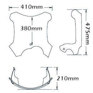 PARABREZZA REGOLABILE PROTEZIONE ALTA ISOTTA PER BMW G 650 GS
