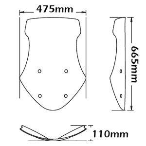 PARABREZZA ALTO ISOTTA PER MOTO GUZZI NORGE 850/1200